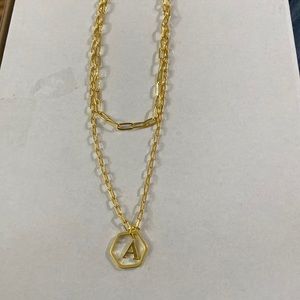 "A" Initial Necklace